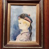 Portrait Enfant écossais 1932 Cadre