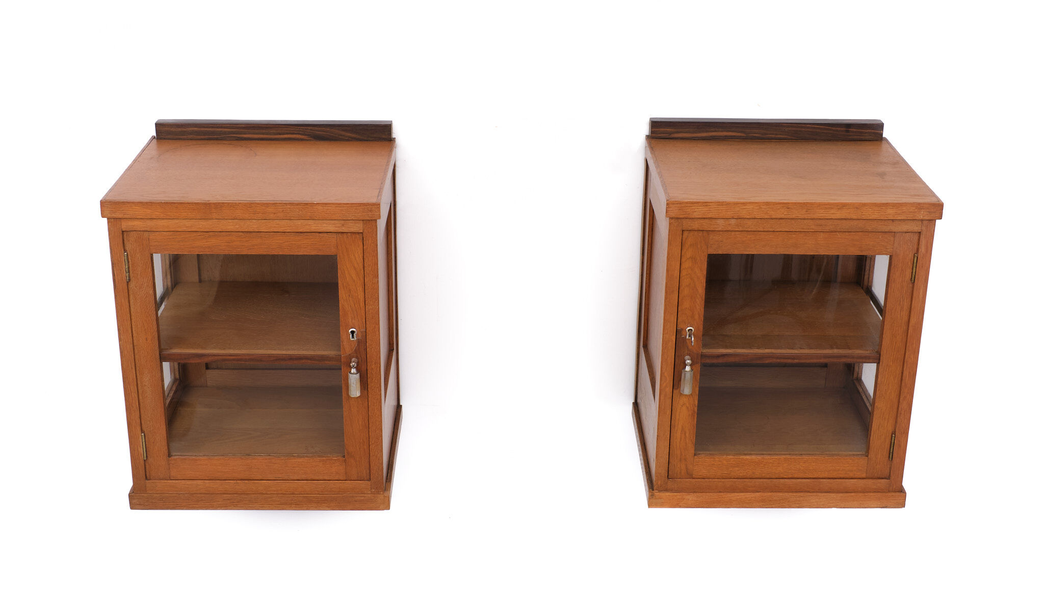 Oak art deco hanging cabinets 1930s