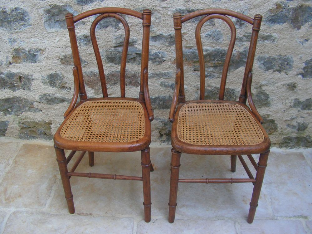 pair of can bistro chairs