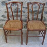 pair of can bistro chairs