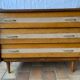 Commode vintage bois et cannage