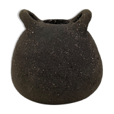 Vase "Bouboulita" en grès noir