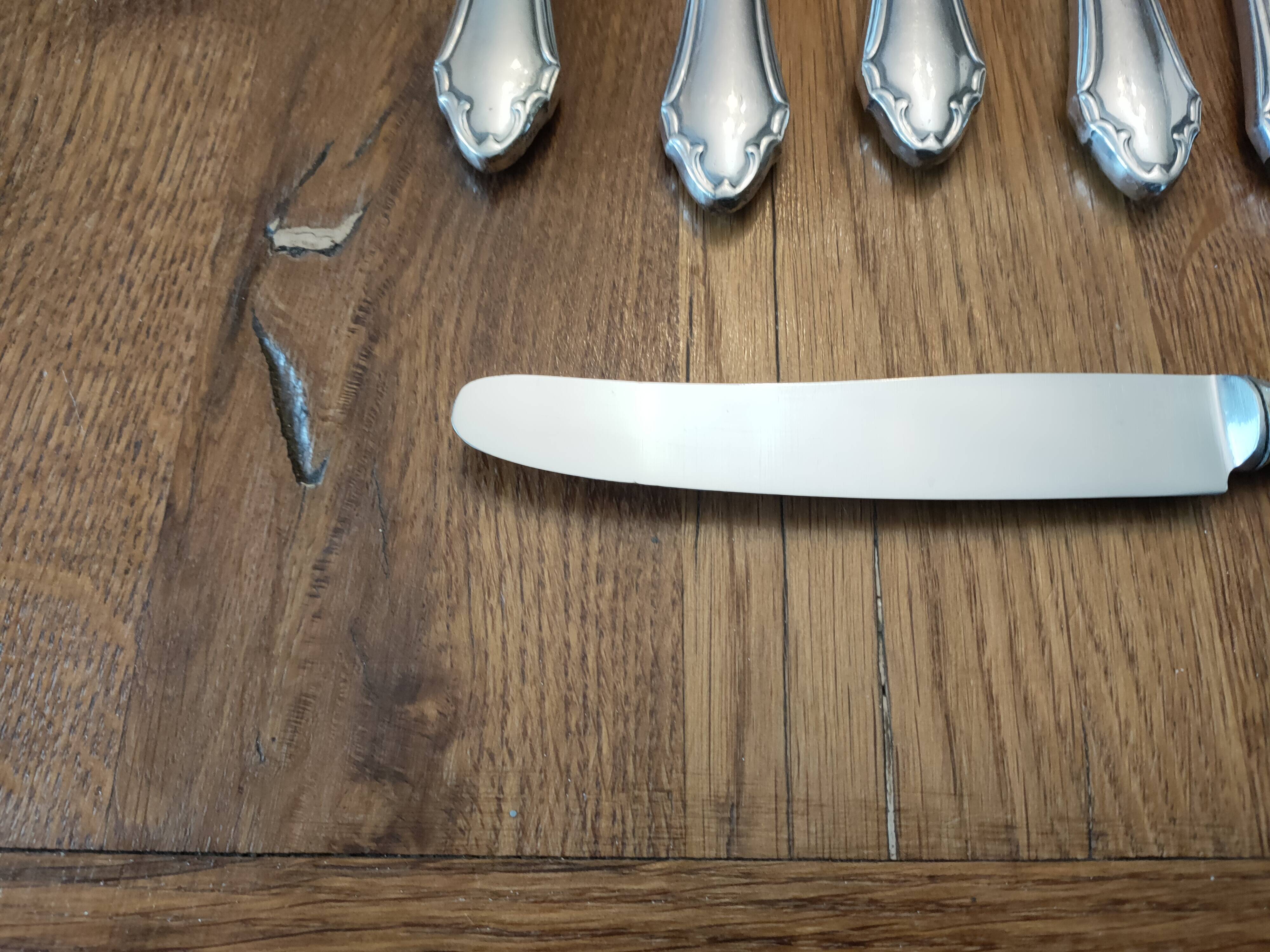 set of 11 silver metal cutlery