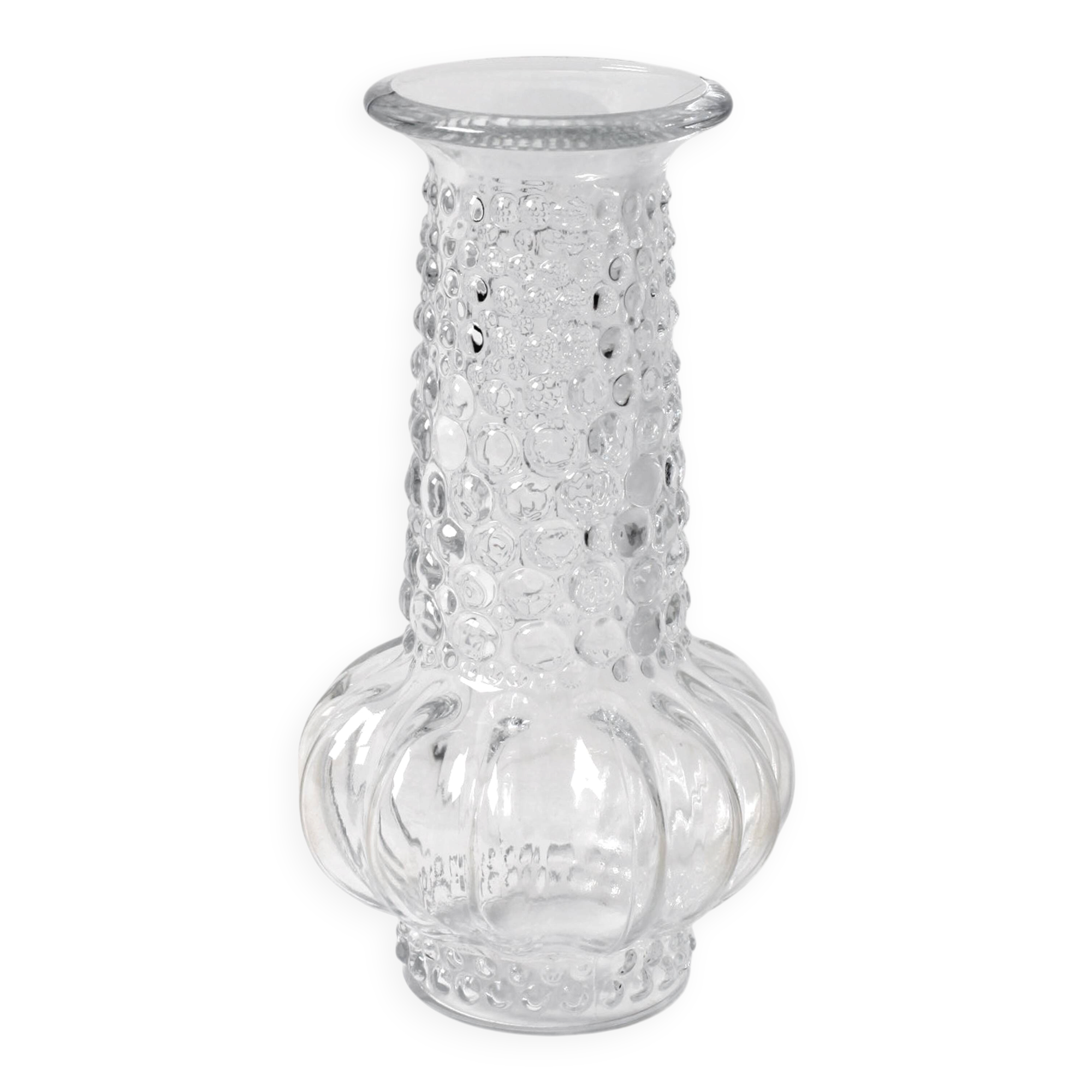 Pressed Glass Vase: Pavel Panek Design, Czech Republic / 1972
