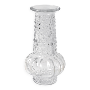 Vase en verre pressé : Design de Pavel Panek, République tchèque / 1972