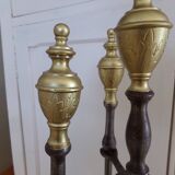 Cast iron chimney servant and brass
