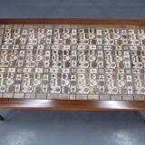 Mid-century Danish Haslev Mobelsnedkeri coffee table with Royal Copenhagen ceramic tiles