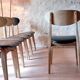6 chaises vintage scandinave en teck années 1960