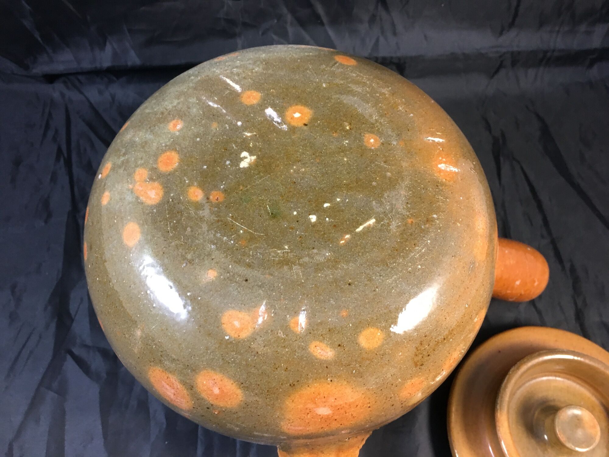 Old daubière Foucard Jourdan Vallauris glazed terracotta Provencal pottery