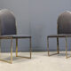 Vintage brass dining chairs by Belgochrom, 1970s