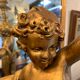 Pair of gilded wooden lamps from the 1960s