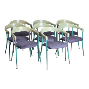 lot de 8 chaises, années - 1980