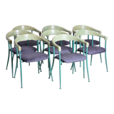 Set of 8 chairs, 1980s