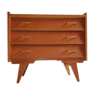 Vintage chest of drawers three drawers foot compass