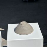 Duo of gray Indonesian ceramic bowls or salad bowls