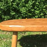 Brutalist oak coffee table