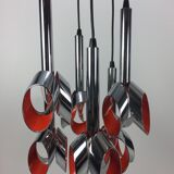 Suspension en métal chromé par Raak Amsterdam 1960 's