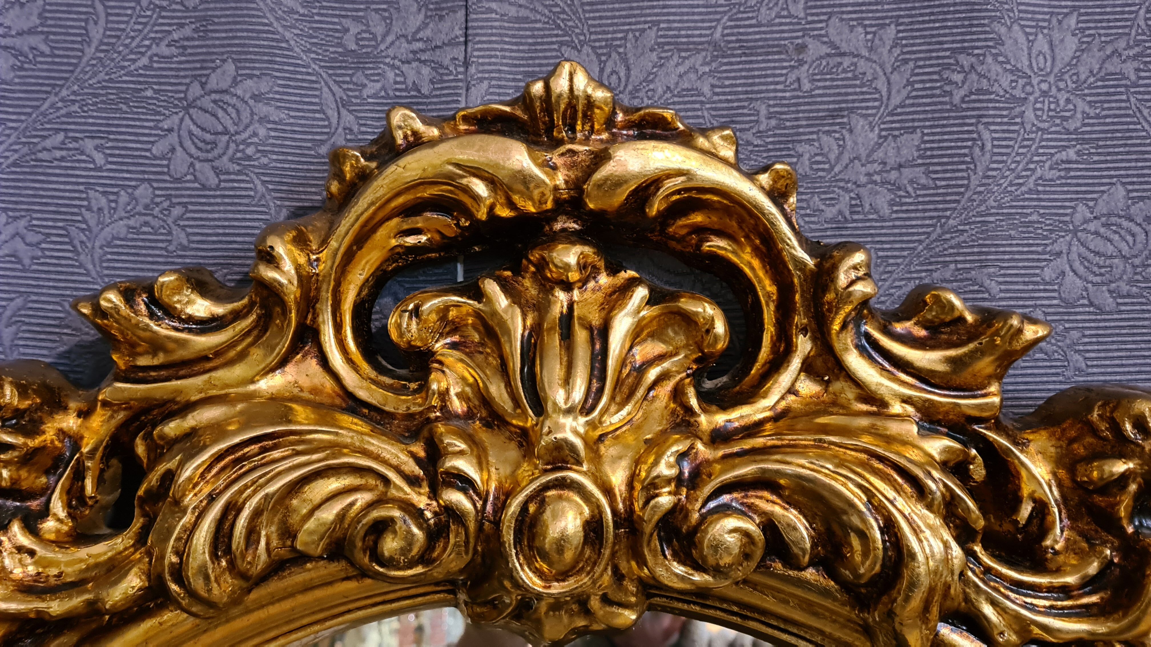 Golden vintage mirror - 180x68cm