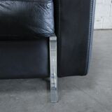 Vintage black leather sofa from Lavalina