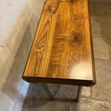 Vintage aluminum/wood table 1960/70