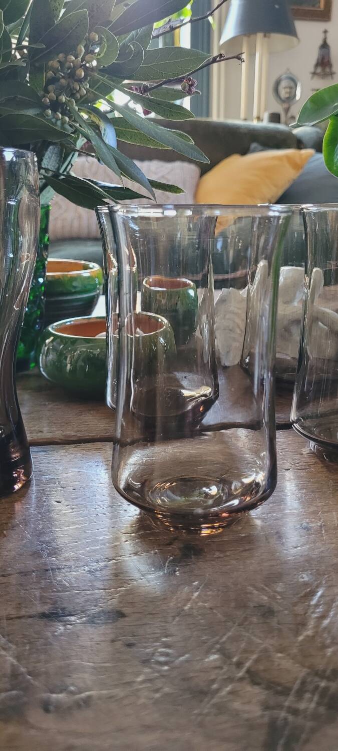 Set of 12 80's long drink glasses