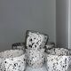 6 speckled ceramic coffee cups