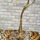 Rock lamp bronze and brass art nouveau tulip free form