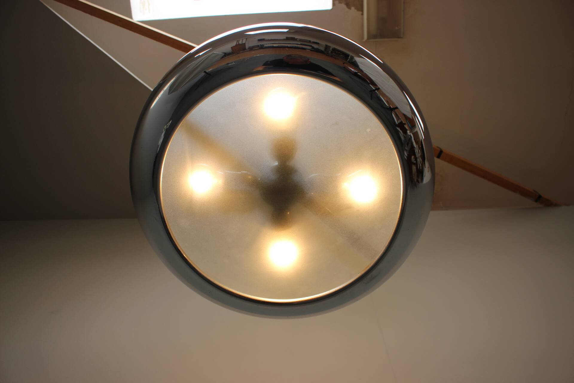Bauhaus UFO pendant lamp by Josef Hurka for Napako, 1930s