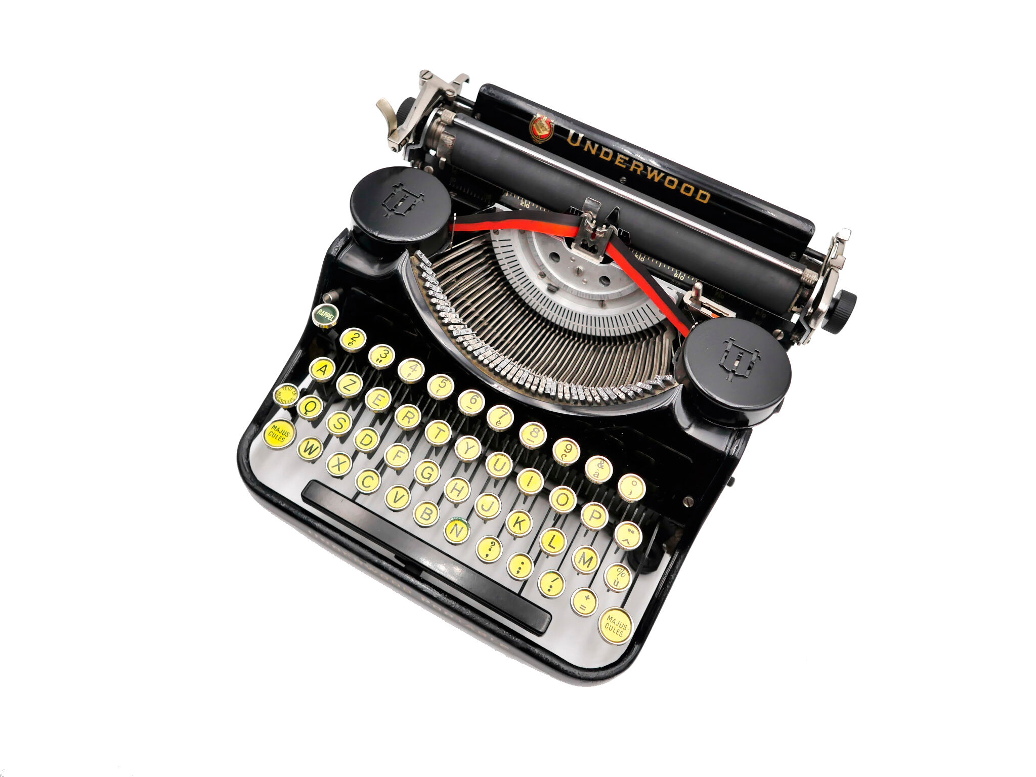 Underwood Portable 4 Bank Typewriter Revised New Black Ribbon 1930