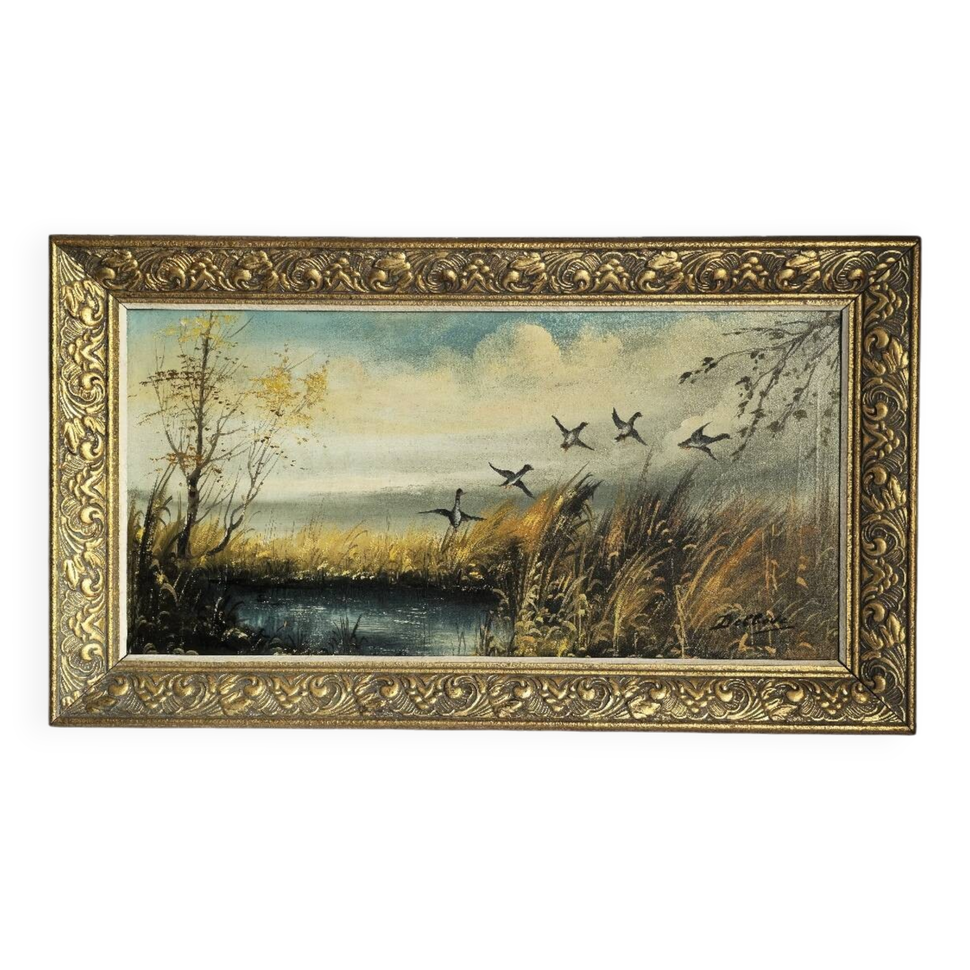 Painting "The Hunt" by Raoul Delbove