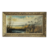 Painting "The Hunt" by Raoul Delbove