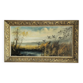 Painting "The Hunt" by Raoul Delbove