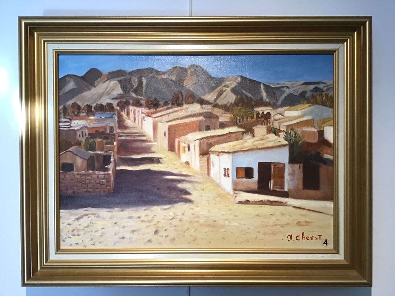 Landscape painting, oil on canvas, signed, from the 80s