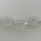 Set of 3 glass candle holders Made in France