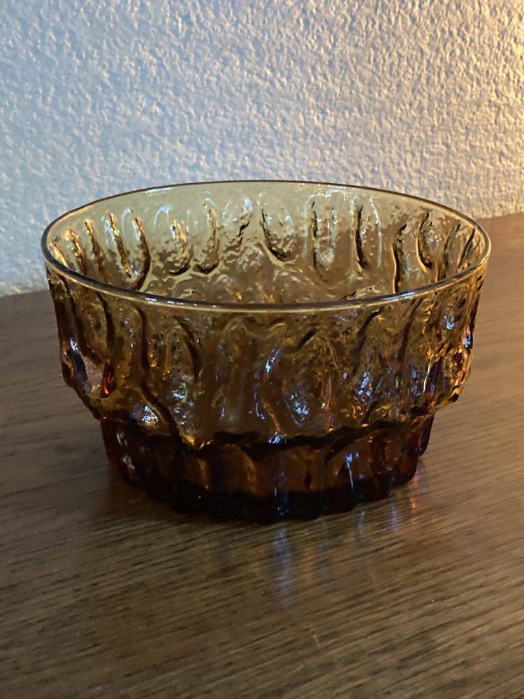 Saladier vintage ambre