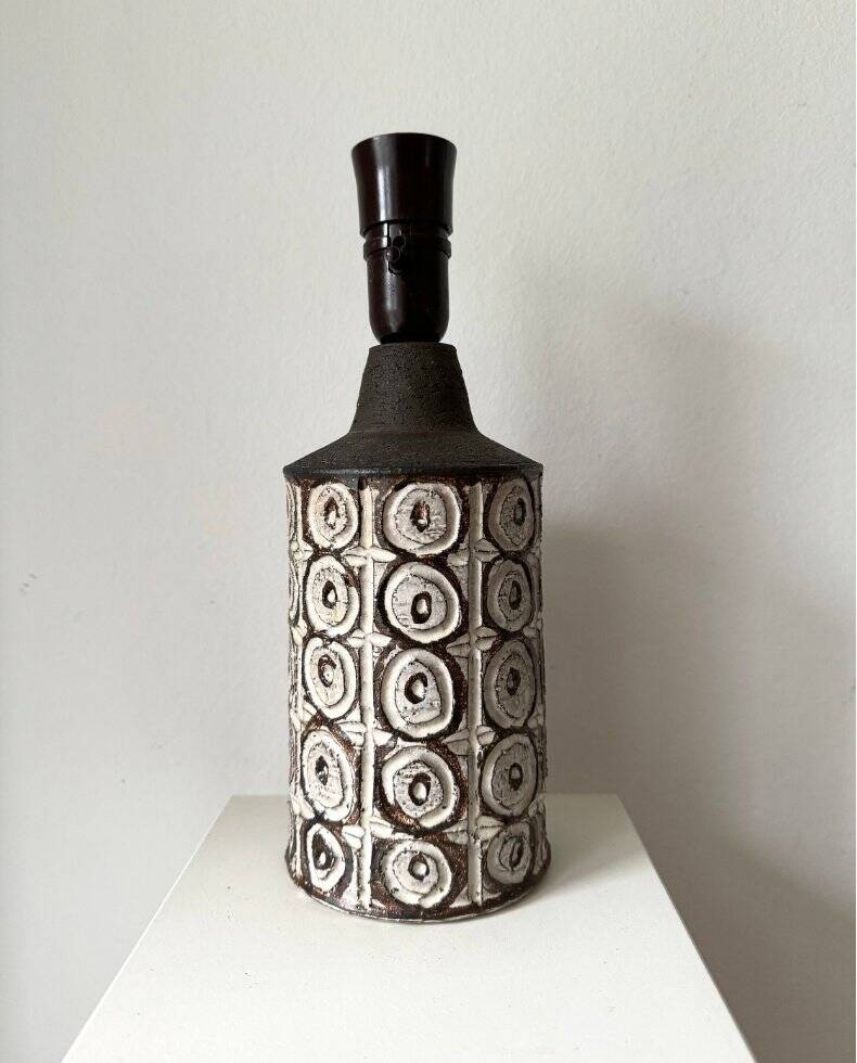 Lampe de table en grès Axella danoise vintage, années 1960