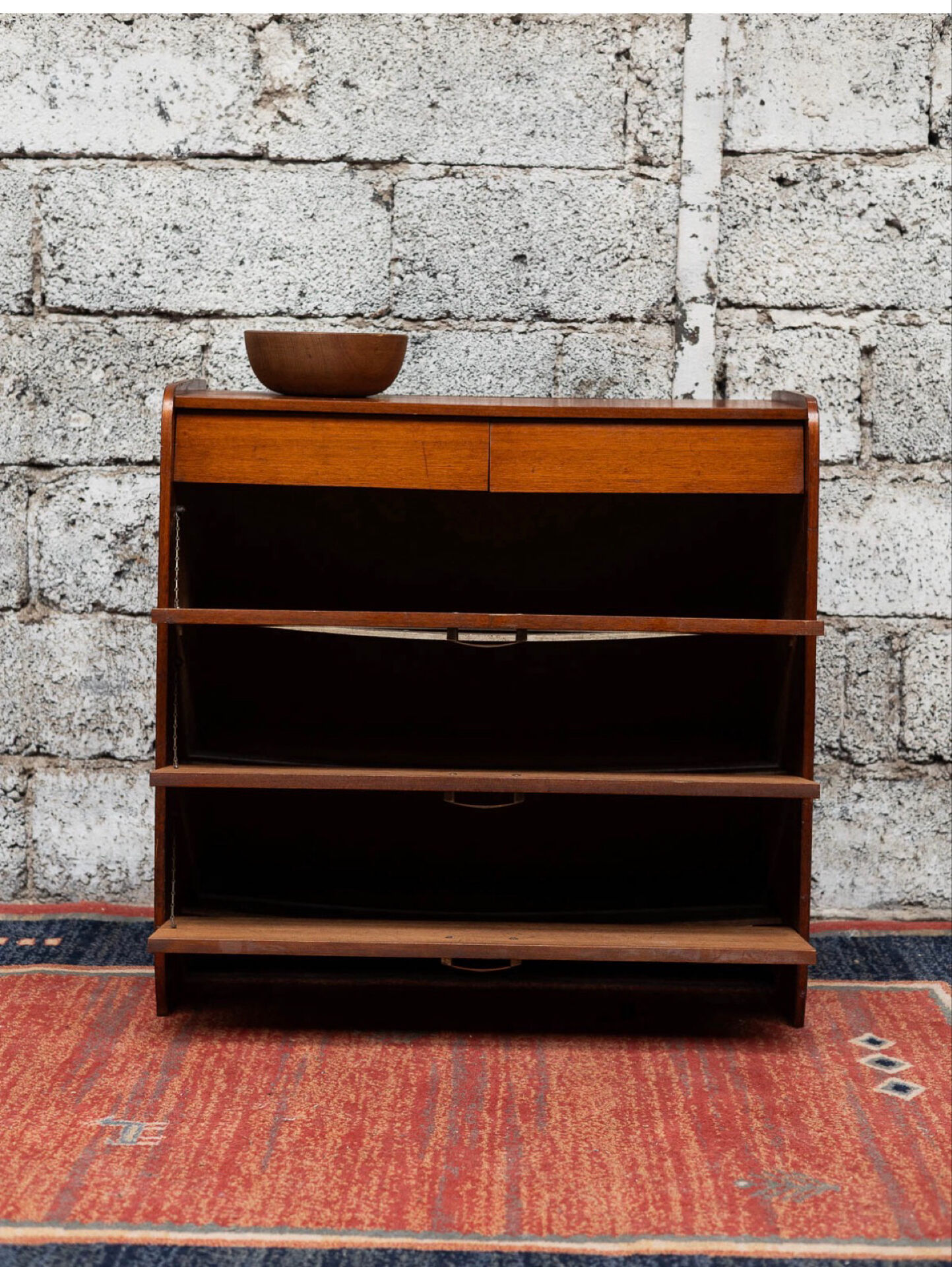Vintage Scandinavian style shoe cabinet