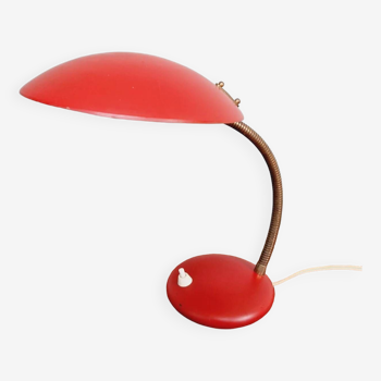 Lampe articulée en métal laqué rouge, années 1960