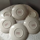 Set of 6 Fontanges Sarreguemines dessert plates