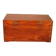 19th-century camphor wood marine chest with double locks and tray in