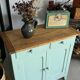 Ancien buffet parisien vert amande