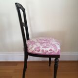 Ensemble chaise et repose pied style Louis XVI