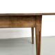 Solid pine farmhouse table, two drawers, fluted legs, France.