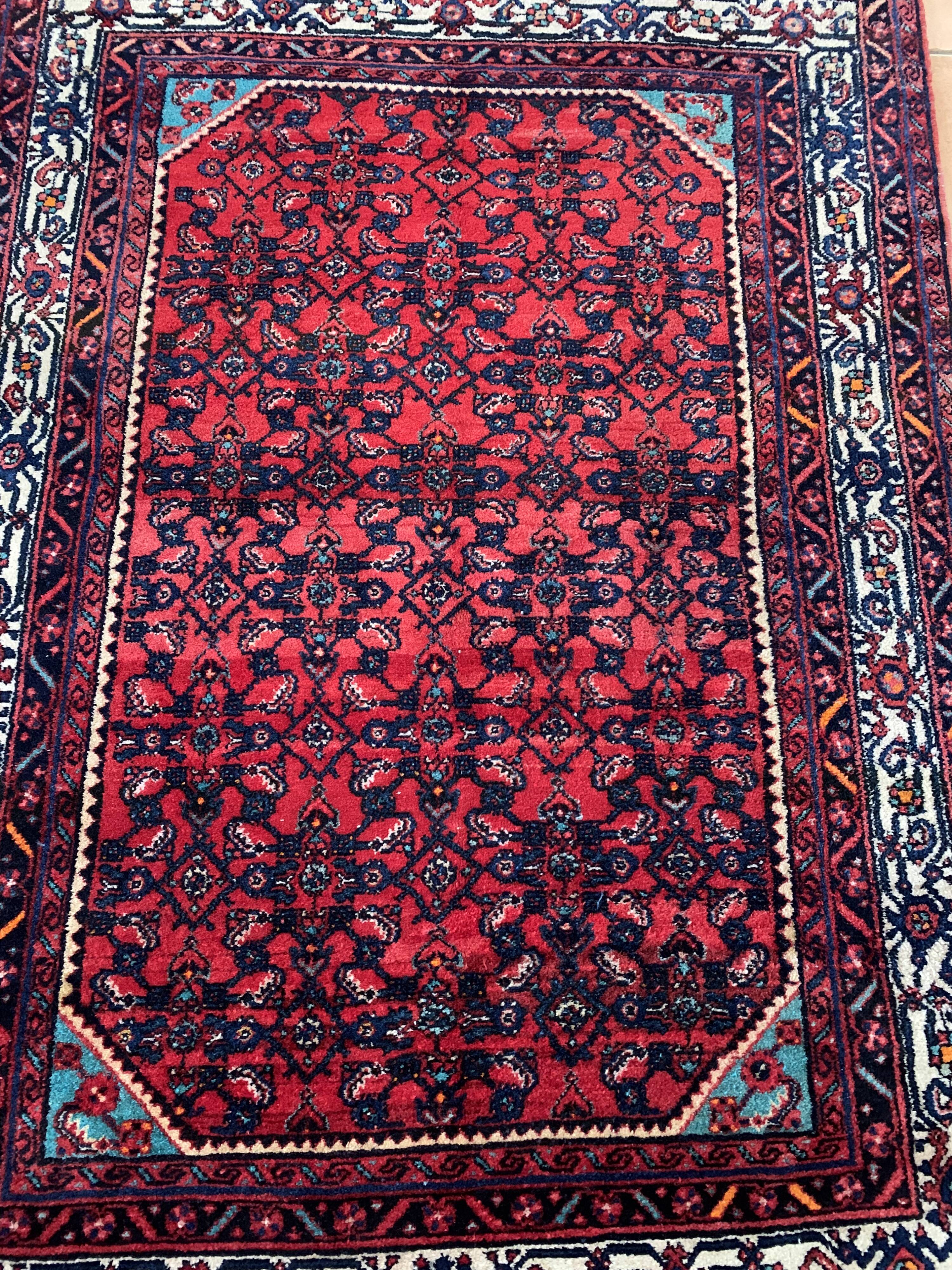 Persian carpet hamadan 204x144 cm