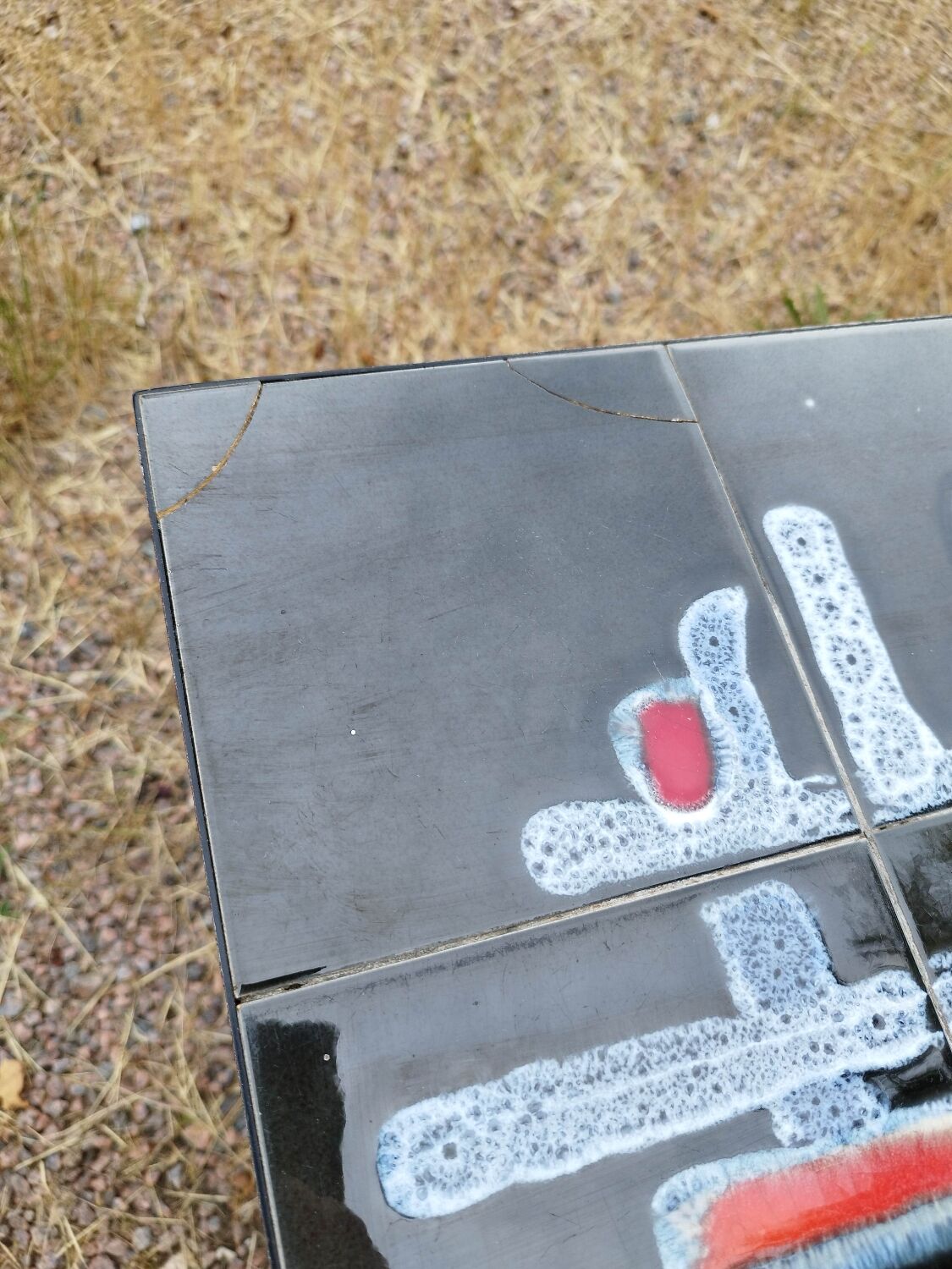 Ceramic iron coffee table ADRI Vallauris