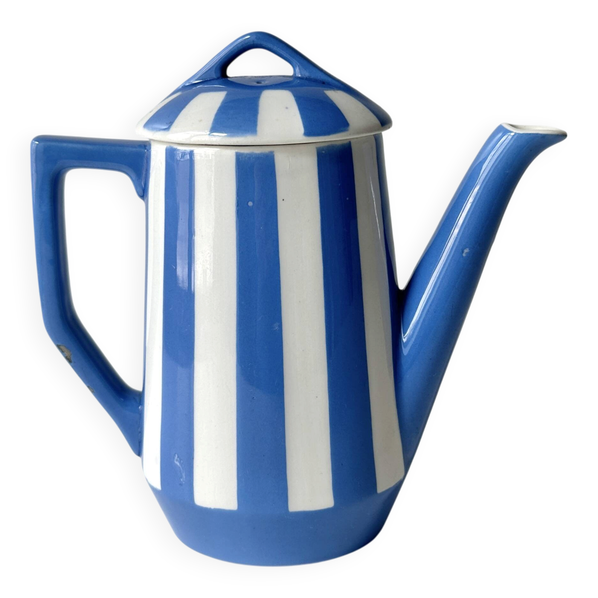 Small art deco coffee pot fox trott sarreguemines 1930s