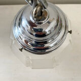 Art Deco glass and chrome pendant light