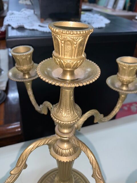 Pair of brass candlesticks