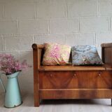 Banc coffre ancien en  bois