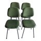 set 4 chaises vintages vertes